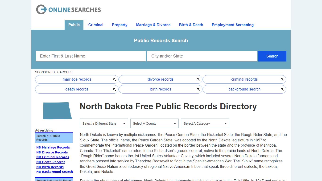 North Dakota Public Records Directory & Official Documents ...